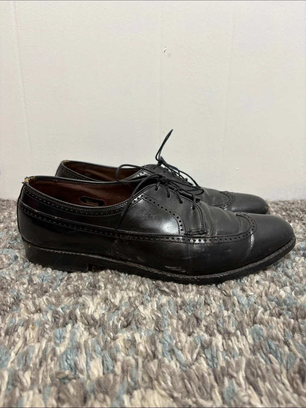 Allen Edmonds Shoes Mens 10 C Richmond Leather Oxford Wingtip Brogue Office